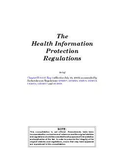 These regulations may be cited as The Health Information Protection Re