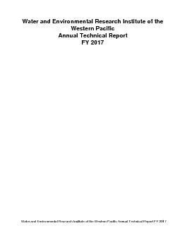 Western PacificAnnual Technical ReportFY 2017Water and Environmental R