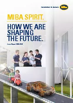 MIBA SPIRITHOW WE ARE  SHAPING