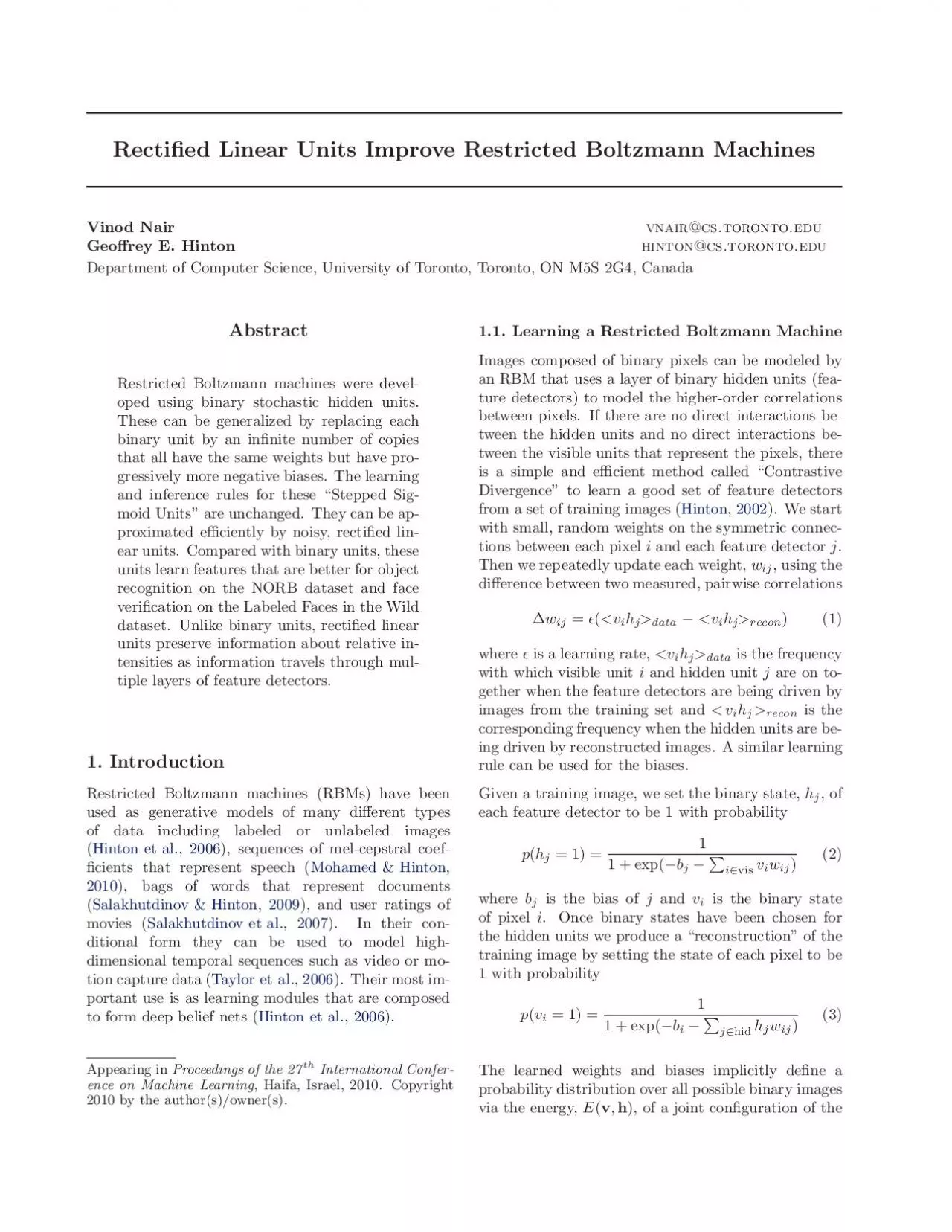 PDF-RectiedLinearUnitsImproveRestrictedBoltzmannMachines