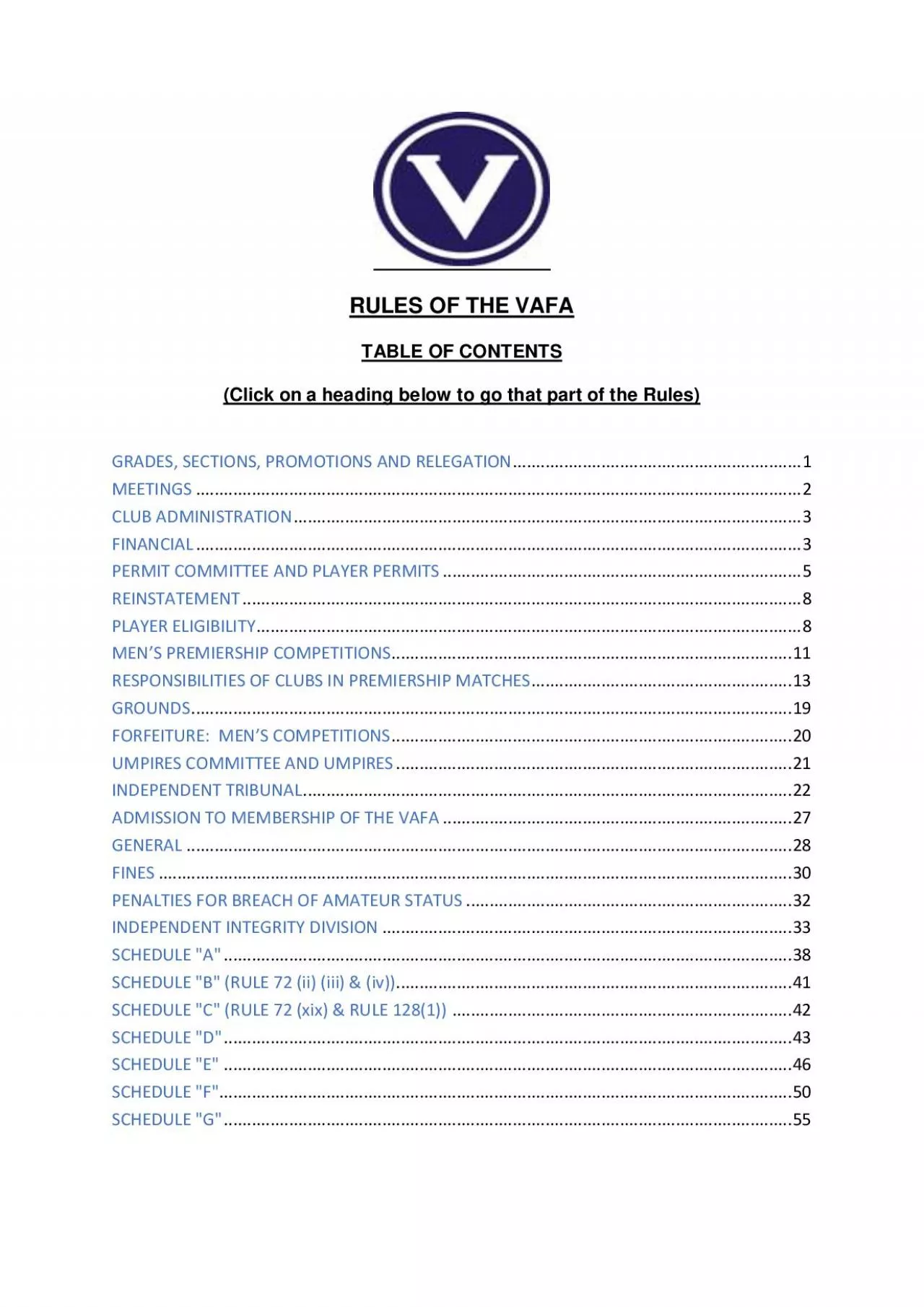 PDF-RULES OF THE VAFA