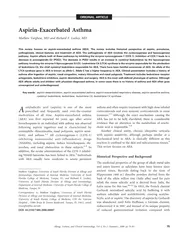 ORIGINAL ARTICLE AspirinExacerbated Asthma Mathew Varg