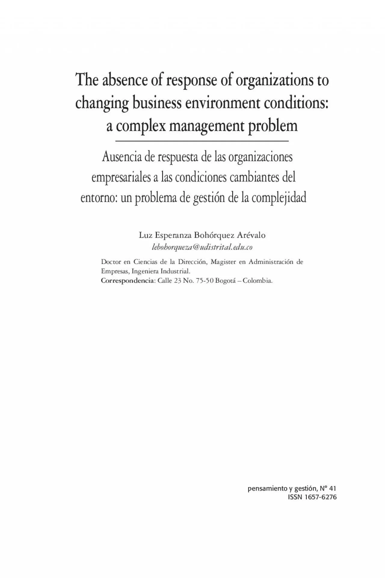 PDF-The absence of response of organizations to changing business environm