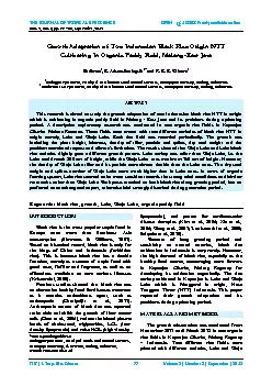 THE JOURNAL OF TROPICAL LIFE SCIENCE  OPENACCESS Freely available onli