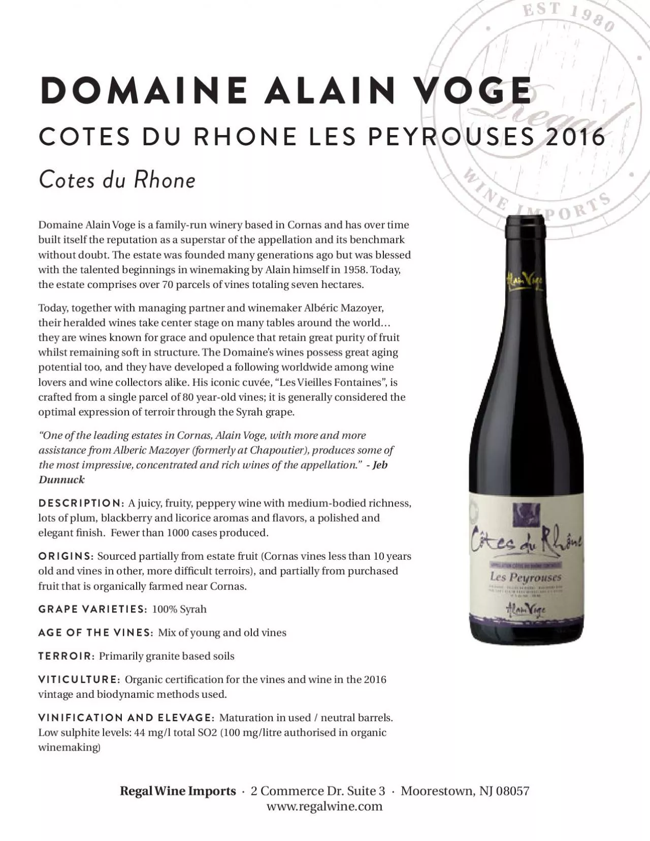 PDF-COTES DU RHONE LES PEYROUSES 2016