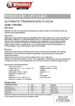 AUTOMATIC TRANSMISSION FLUID for