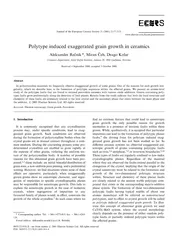 Polytype induced exaggerated grain growth in ceramics