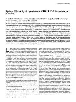 TheJournalofImmunologyEpitopeHierarchyofSpontaneousCD4TCellResponsesto