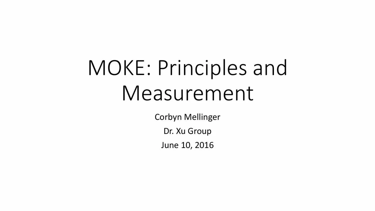 PDF-MOKE Principles and