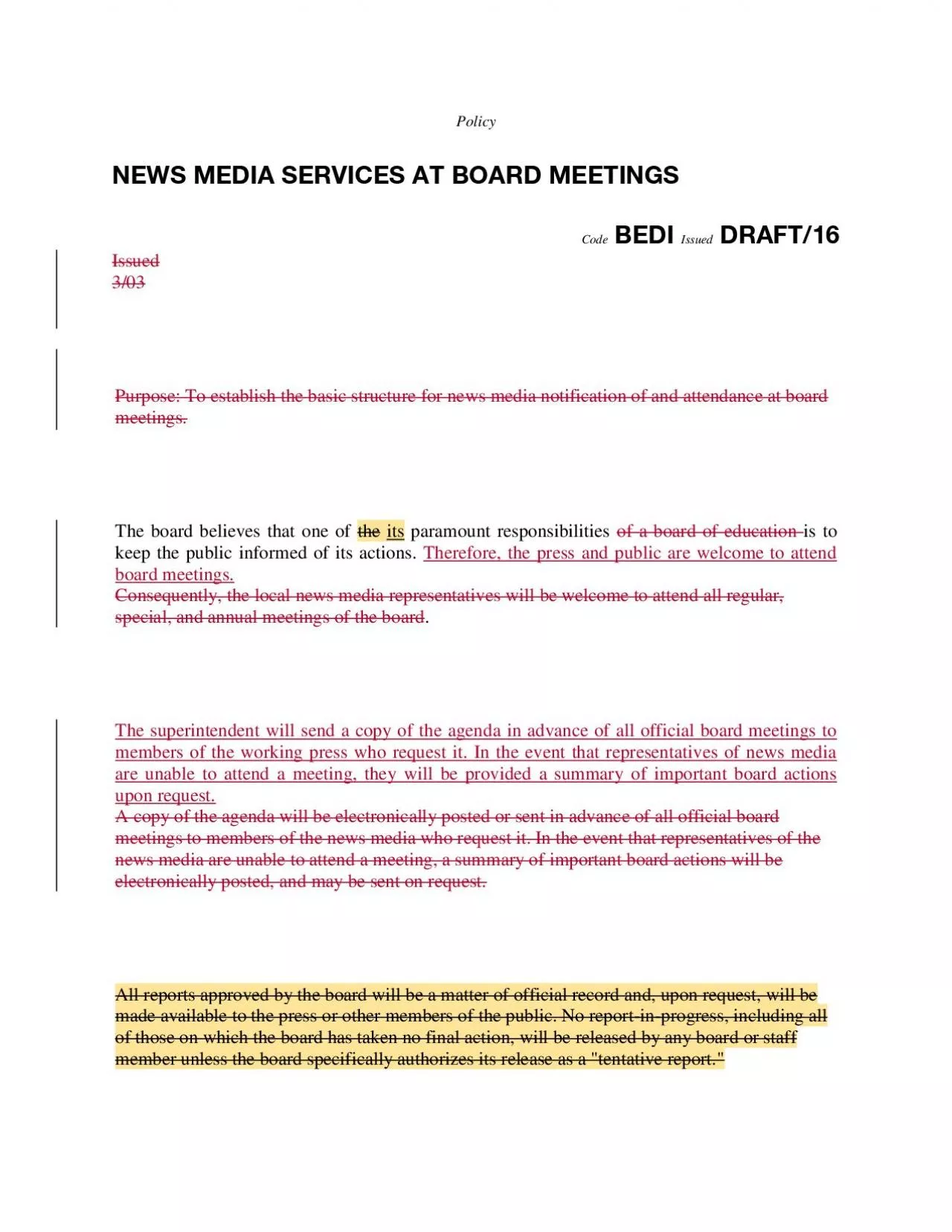 PDF-NEWS MEDIA SERVICES AT BOARD MEETINGS