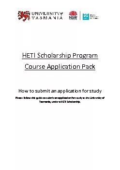 HETI Scholarship Program