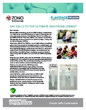 The ZONO is a 147green148 disinfecting and sanitizing