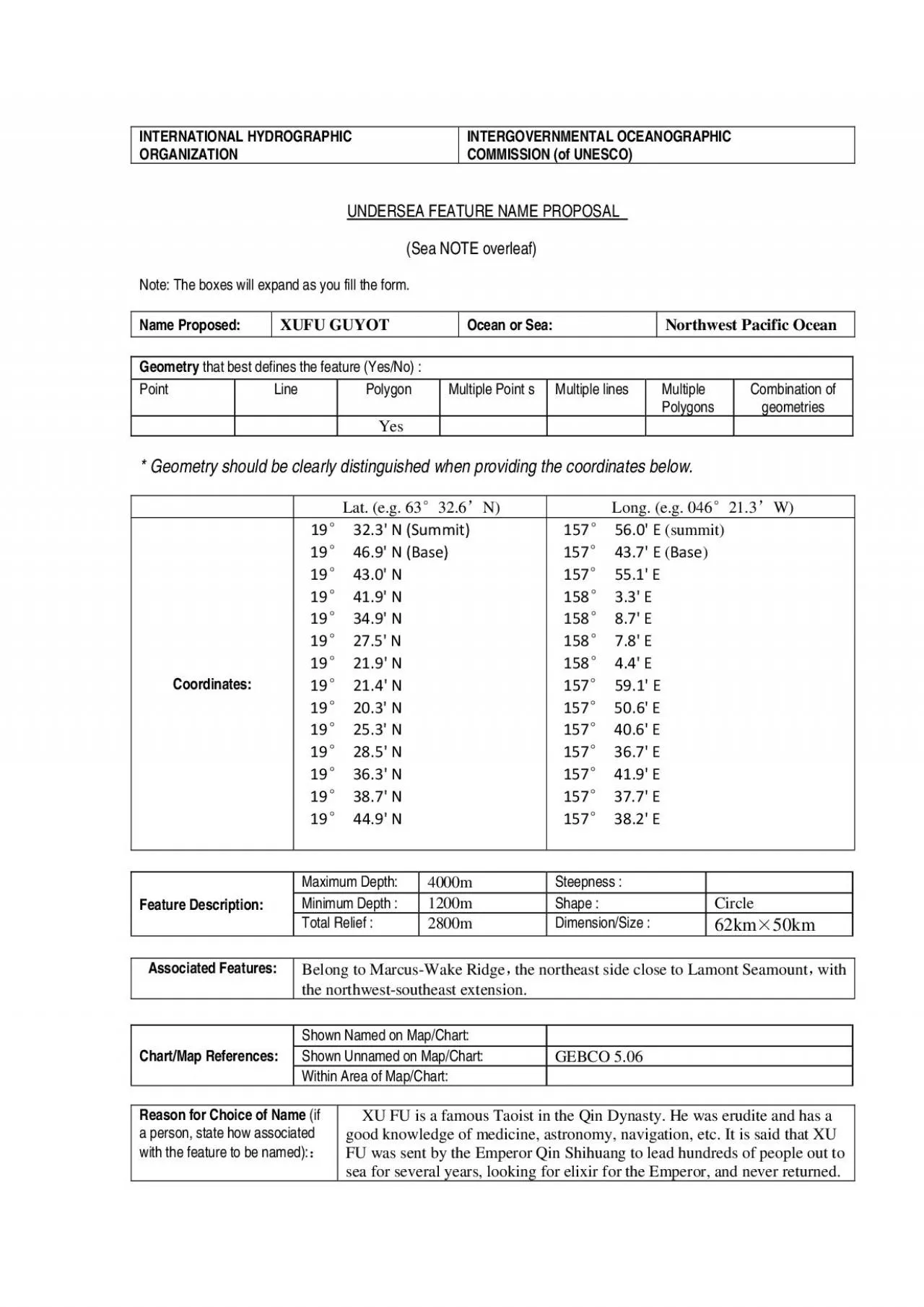 PDF-UNDERSEA FEATURE NAME PROPOSAL