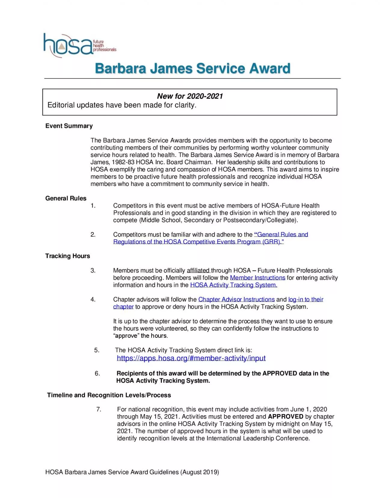 PDF-a James Service Award Guidelines August 201