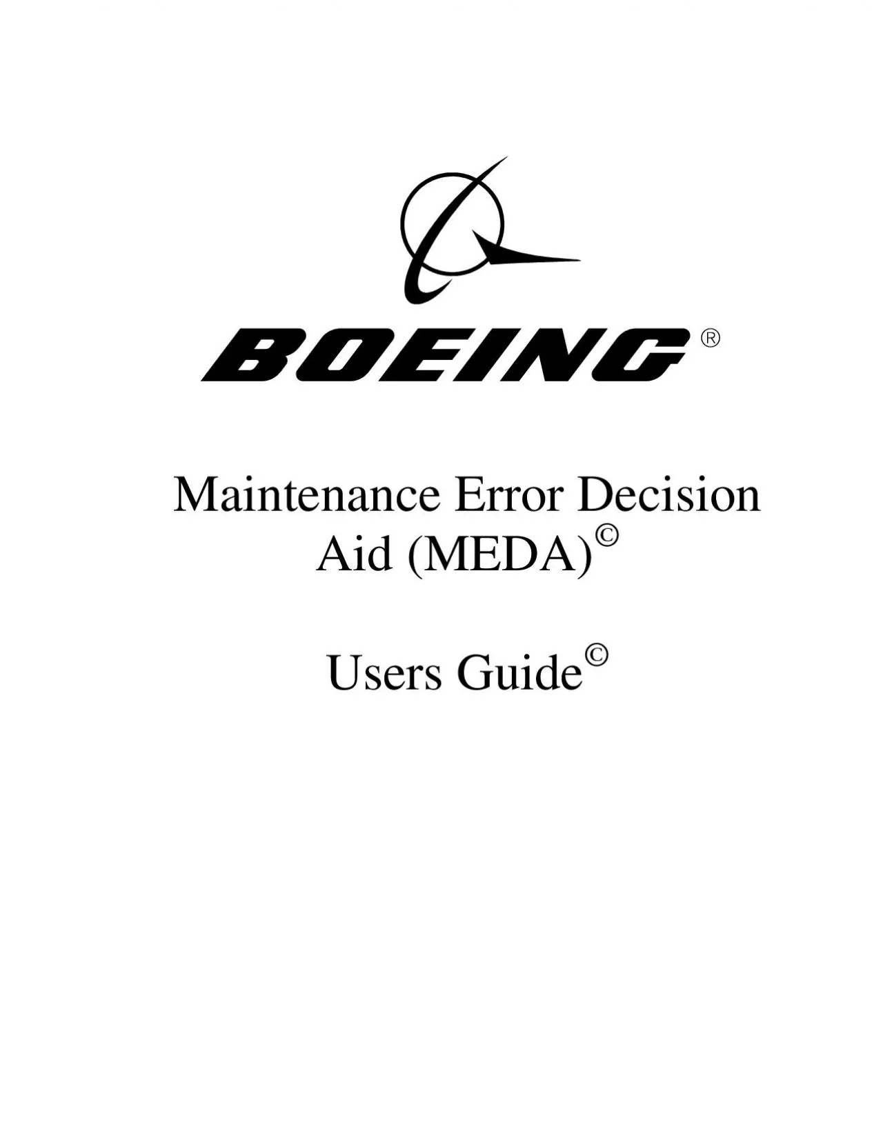 PDF-Maintenance Error Decision Aid MEDA Users Guide