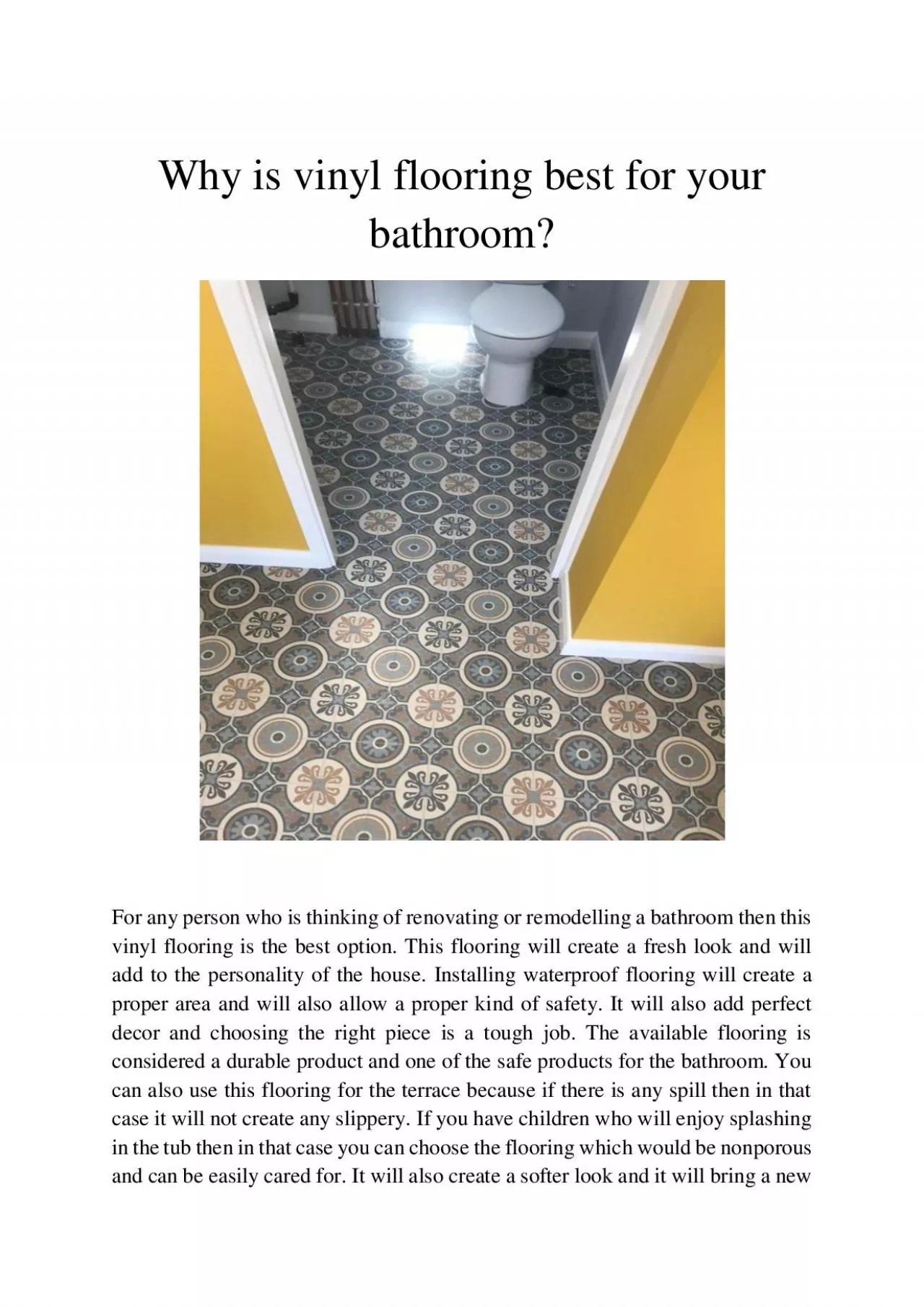 PDF-Why is vinyl flooring best for your bathroom?