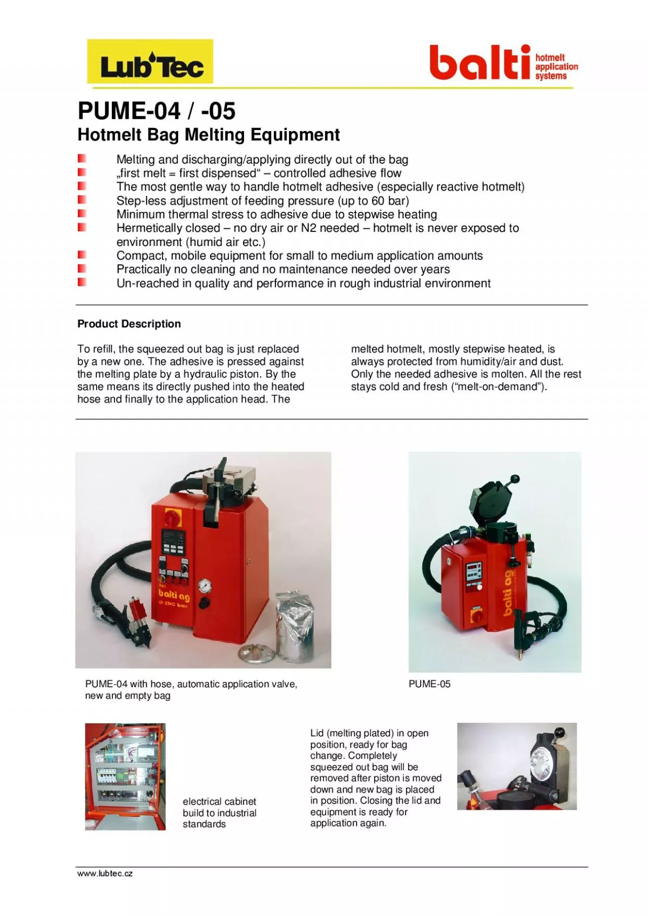 PDF-Application To melt discharge and apply reactive PUR PAR POR etc