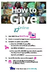 How toClick DONATE on GiveCFCorCreate an account or log in to your e