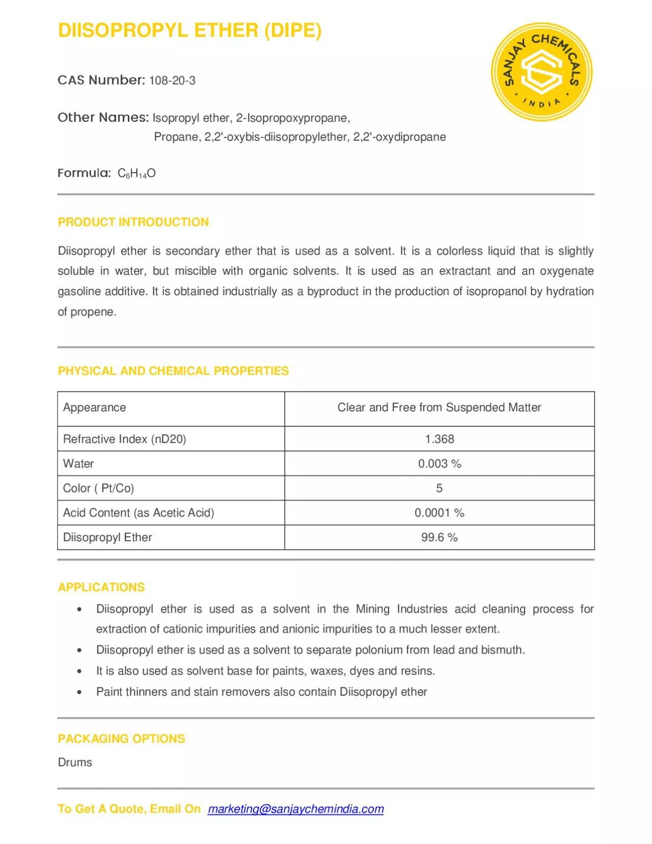 PDF-DIISOPROPYL ETHER DIPE