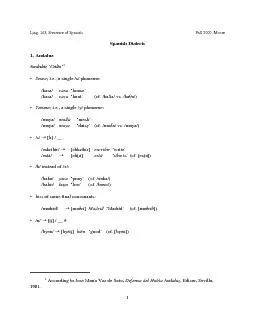 Ling 143 Structure of SpanishFall 2000 Moore