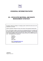 CROSSRAIL INFORMATION PAPER D  EXCAVATED MATERIAL AND