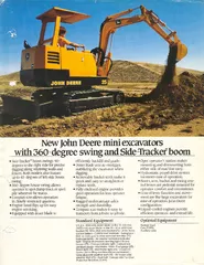 New John Deere mini excavators with degree swing and S