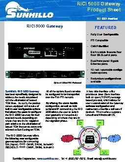 RICI 5000 GatewayProduct SheetRICI 5000 Gateway