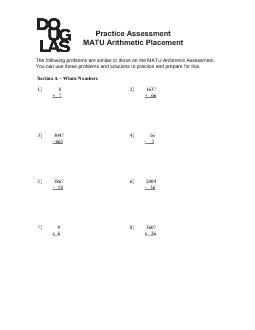 Practice Test 110210310 Math Assessment Preparation Developmental St