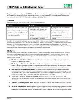 HOBO Data Node Deployment Guide