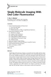 CHAPTERTWOSingleMoleculeImagingWithOneColorFluorescenceYQiuSMyong