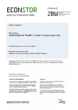 PREFACE   This paper is one of the eight case studies in the health se