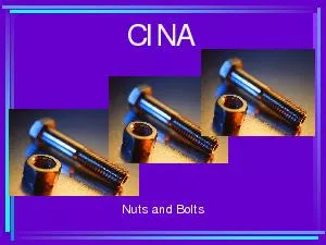 CINANuts and Bolts