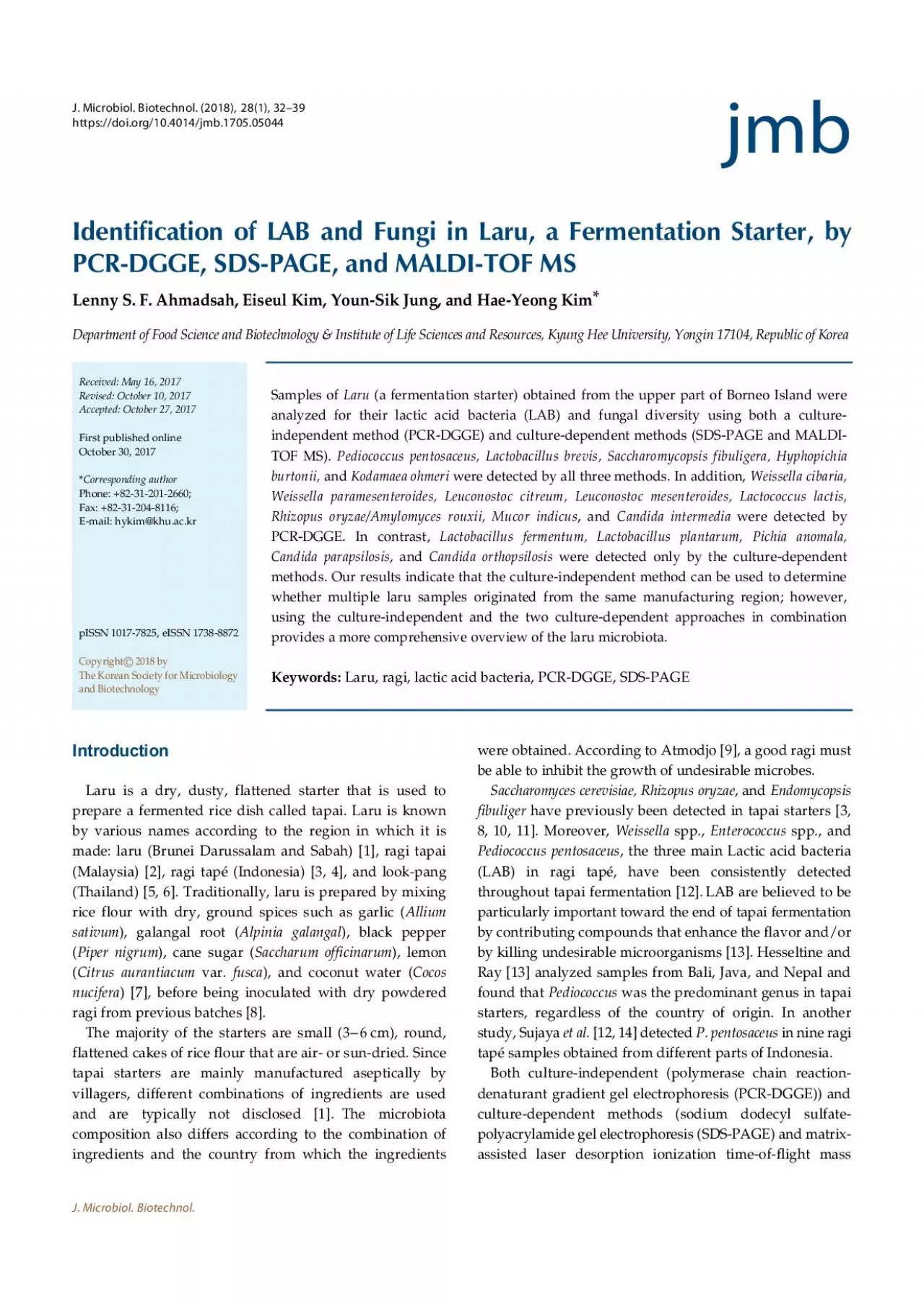 PDF-J Microbiol BiotechnolJ Microbiol Biotechnol 2018281 3239