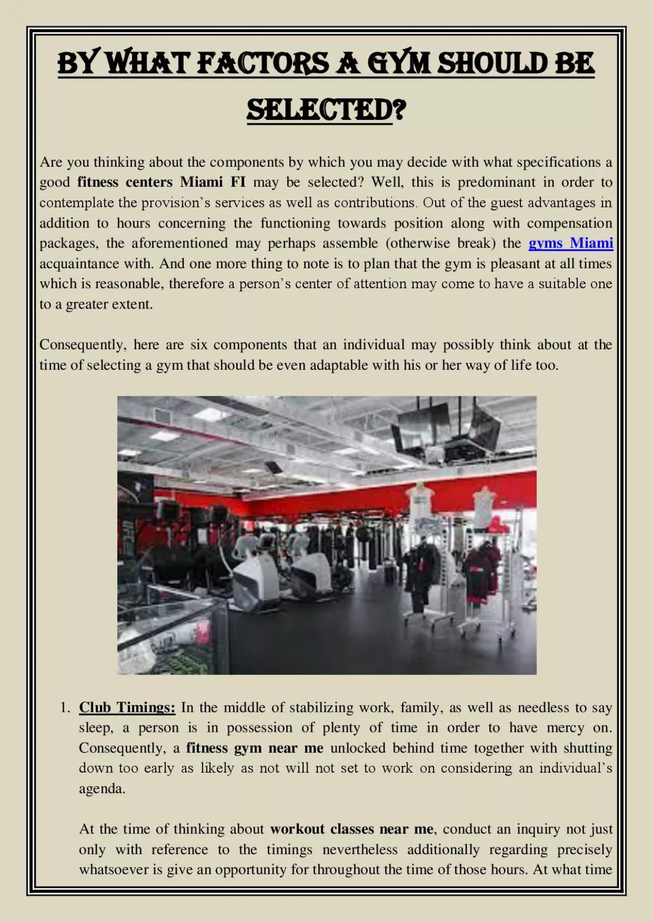 PDF-By What Factors A Gym Should Be Selected?