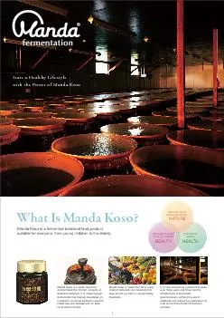 Manda Koso is a fermented botanical food product suitable for everyone