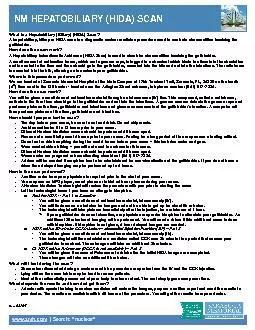 What is a Hepatobiliary Biliary HIDA Scan