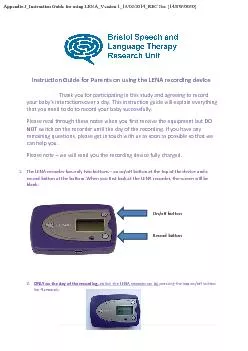 Appendix J_Instruction Guide for using LENA_