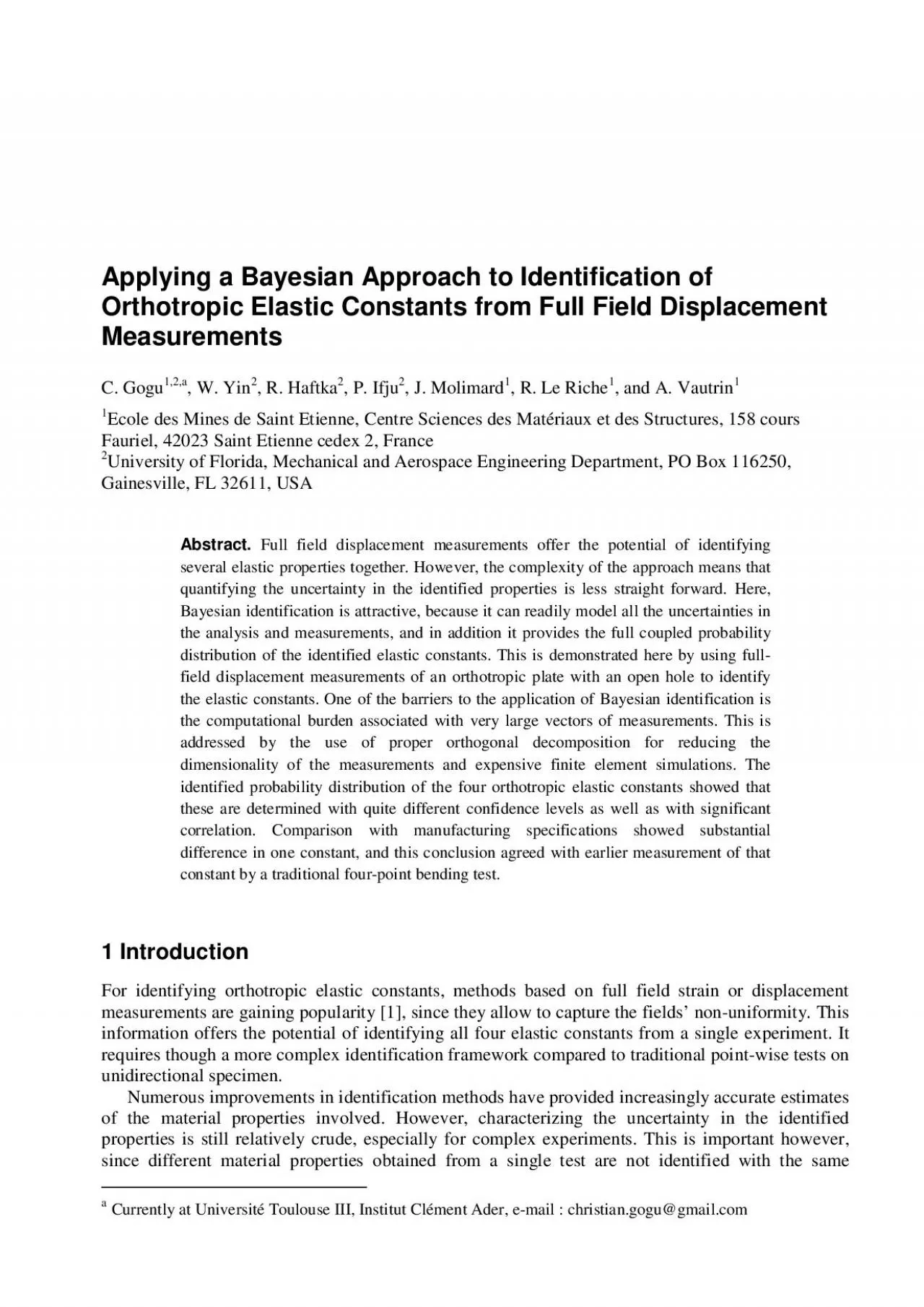 PDF-Applying a Bayesian Approach to Identification of Orthotropic Elastic