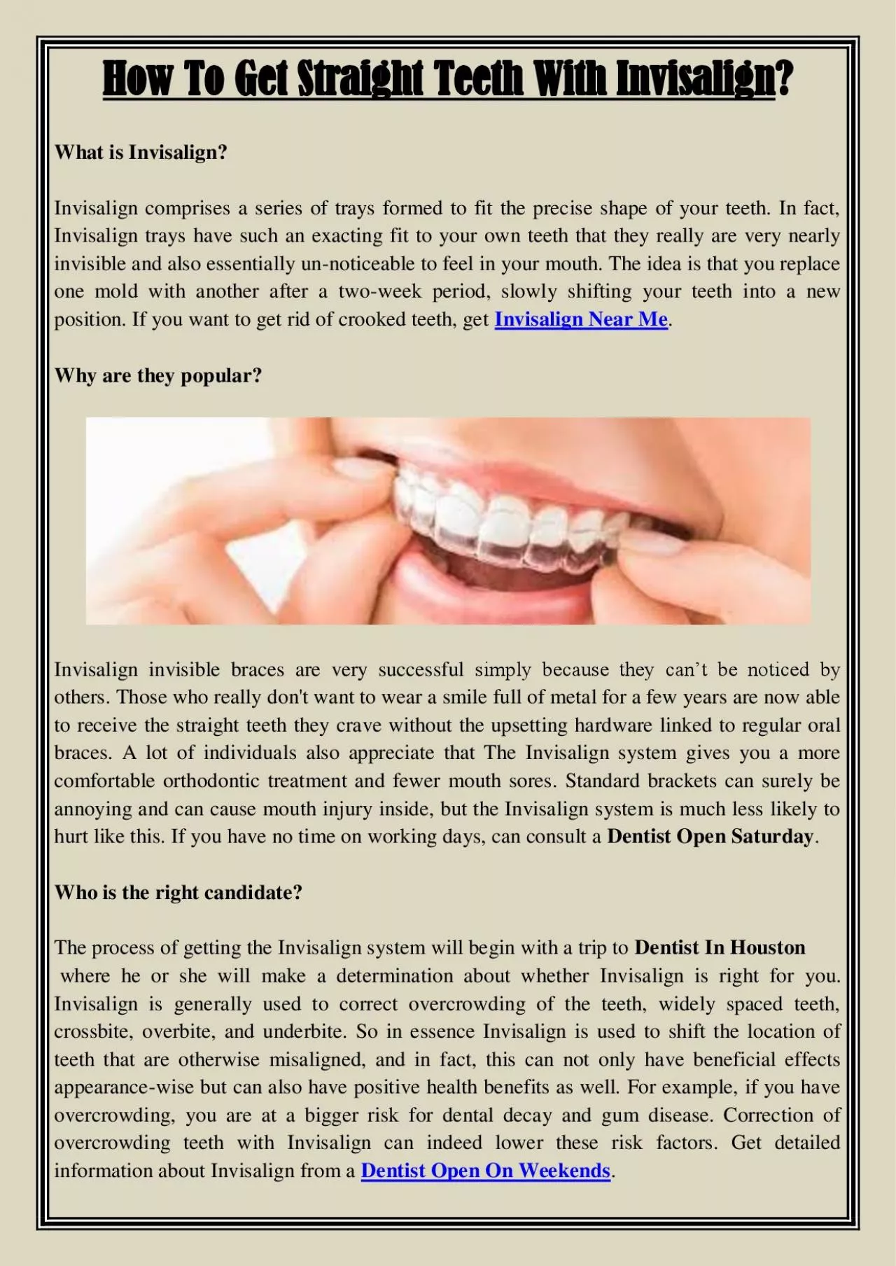 PDF-How To Get Straight Teeth With Invisalign?