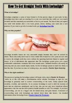 How To Get Straight Teeth With Invisalign?