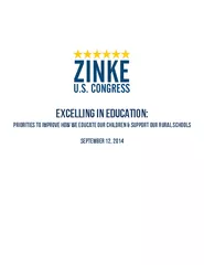 Excelling in Education Priorities to improve how we ed