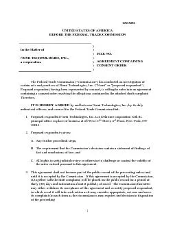 132 3251 UNITED STATES OF AMERICA TRADE COMMISSION AGREEMENT CONTAININ
