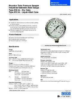 PDF-Bourdon Tube Pressure Gauges