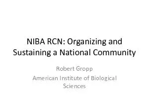 NIBA RCN Organizing and