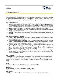 Fact Sheet Nestl HA Infant Formula