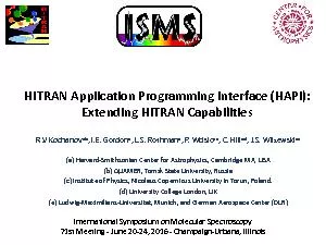 HITRAN Application Programming Interface HAPI