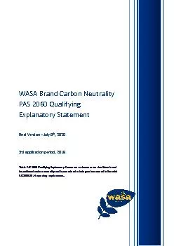 WASA Brand Carbon Neutrality