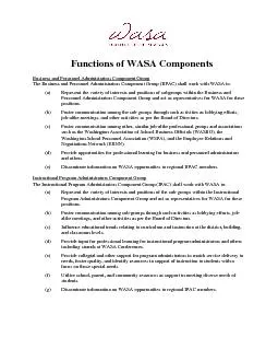 Functions of WASA Componen