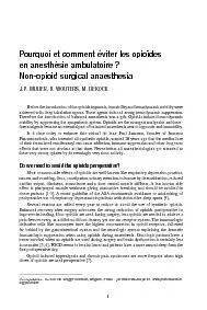 Before the introduction of the opioids hypnosis immobility and hemody