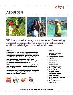 Founded in 2001 SEPI is a fully integrated consultancy